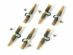 Extra Carp Camouflage Heavy Lead Clips + Tail Rubber 6 St.