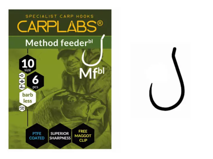 Karperhaken Carplabs Method Feeder Barbless 6 St. 1 Karperhaken Carplabs Method Feeder Barbless 6 St.