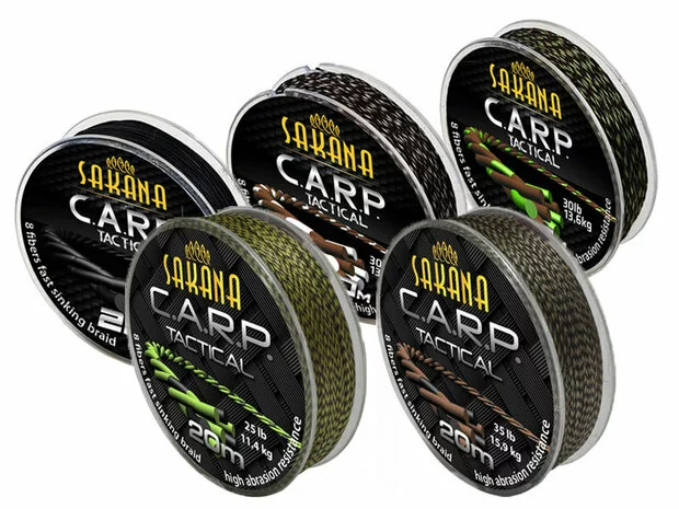 Sakana Tactical Carp 20 M. Soepel Braid Onderlijn Materiaal 1 Sakana Tactical Carp 20 M. Soepel Braid Onderlijn Materiaal